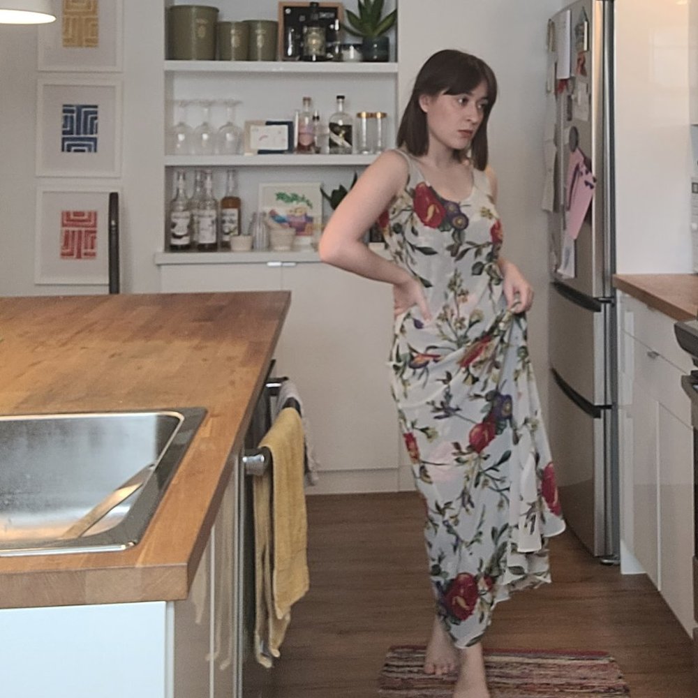 REVERSIBLE vintage floral dress - Picture 3 of 3